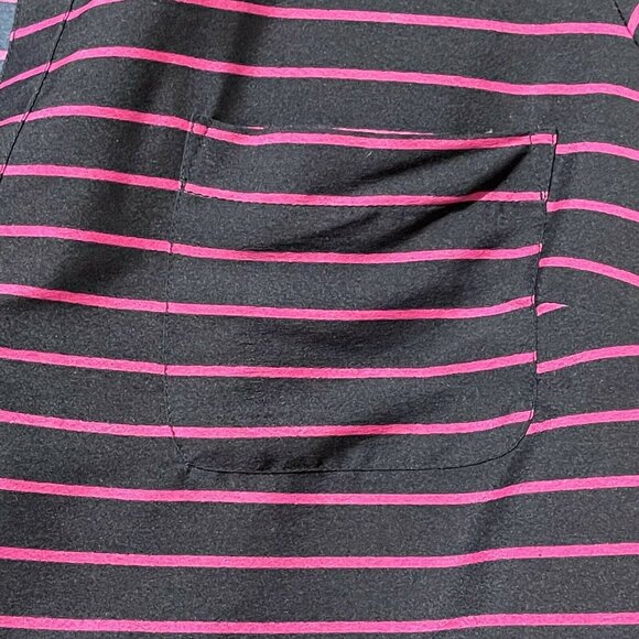 Banana Republic Womens Petite L Striped Sleeveless Split V Neck Top - Picture 3 of 11